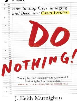 cover image of Do Nothing!